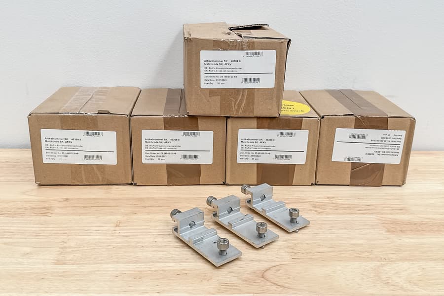 5 Karton Kreuzschienenverbinder AluFix